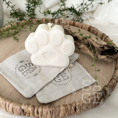 Paw print Candle