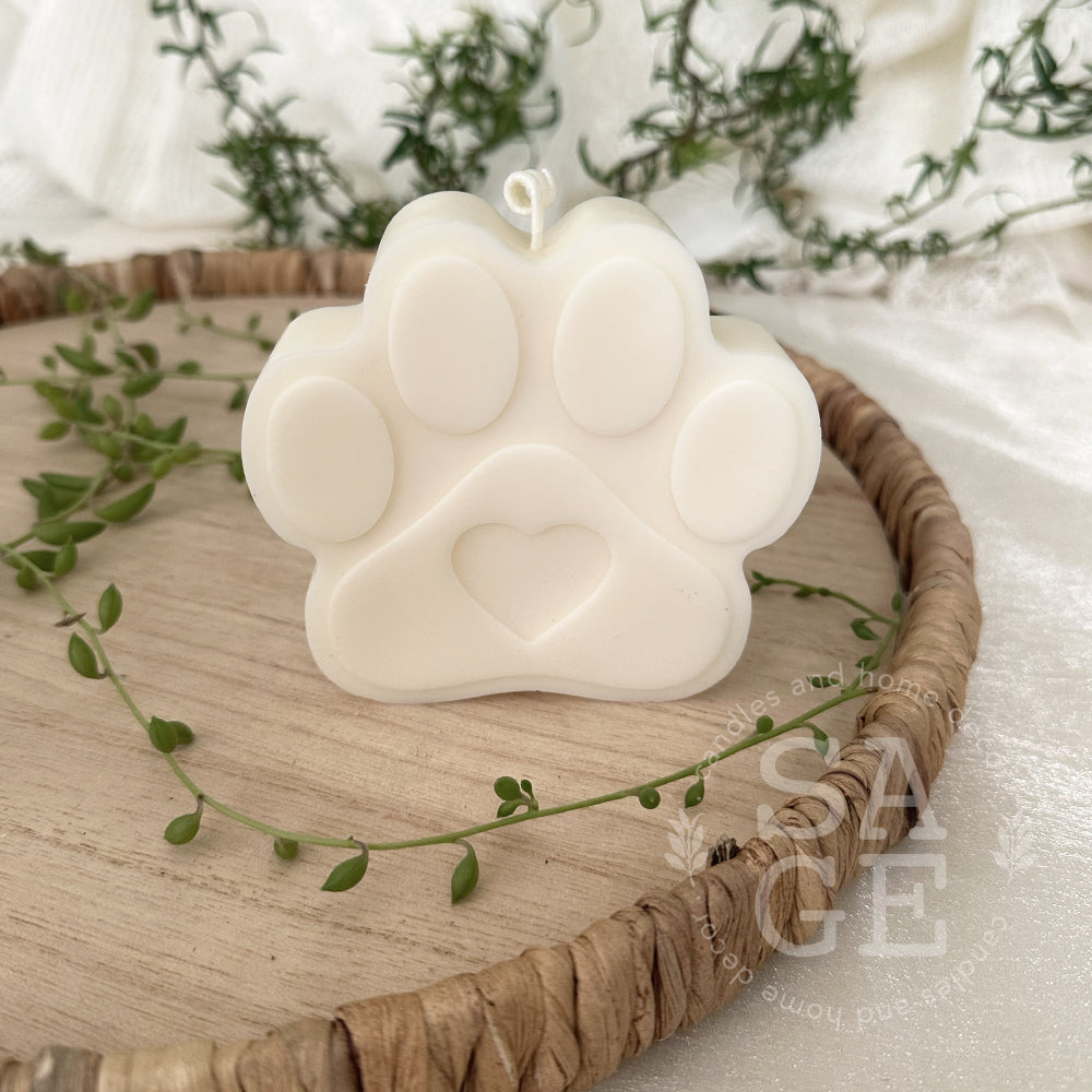 Paw print Candle