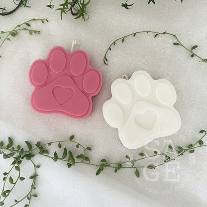 Paw print Candle